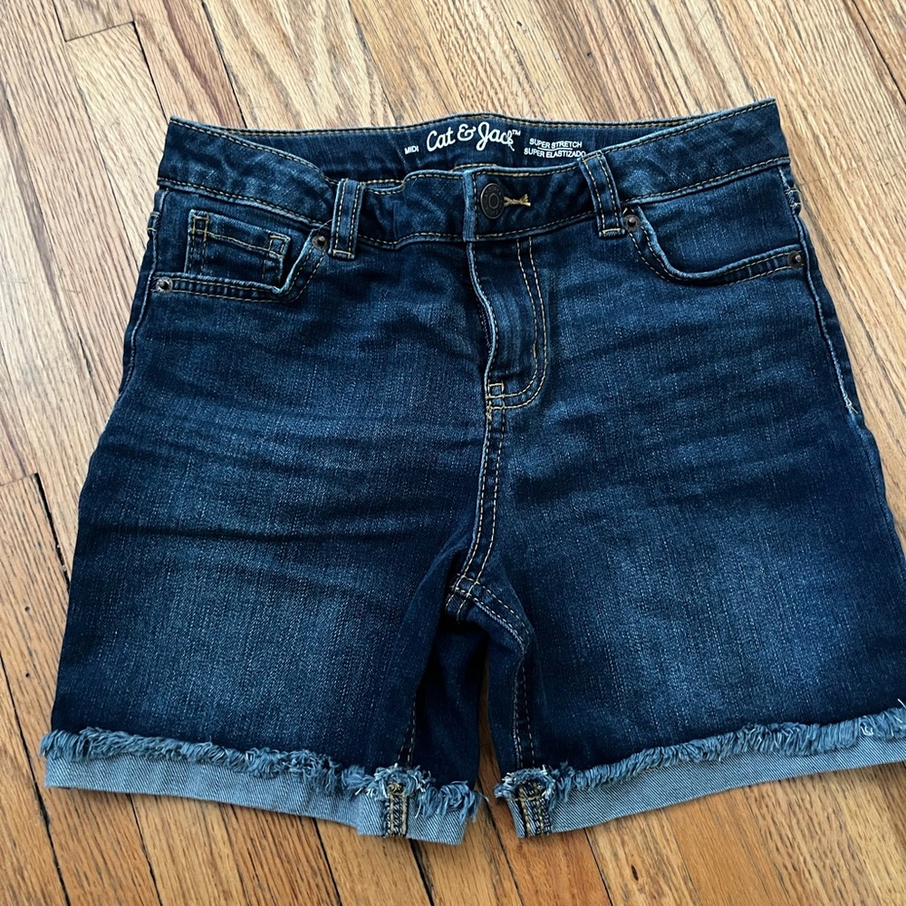 Girls dark blue jean shorts
